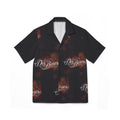 Dos Besos Hawaiian Shirt — Men’s Black Floral Camp Shirt with Script Logo