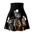 Popeye Streetwear Skater Skirt — Retro Cartoon Gold & Black Print