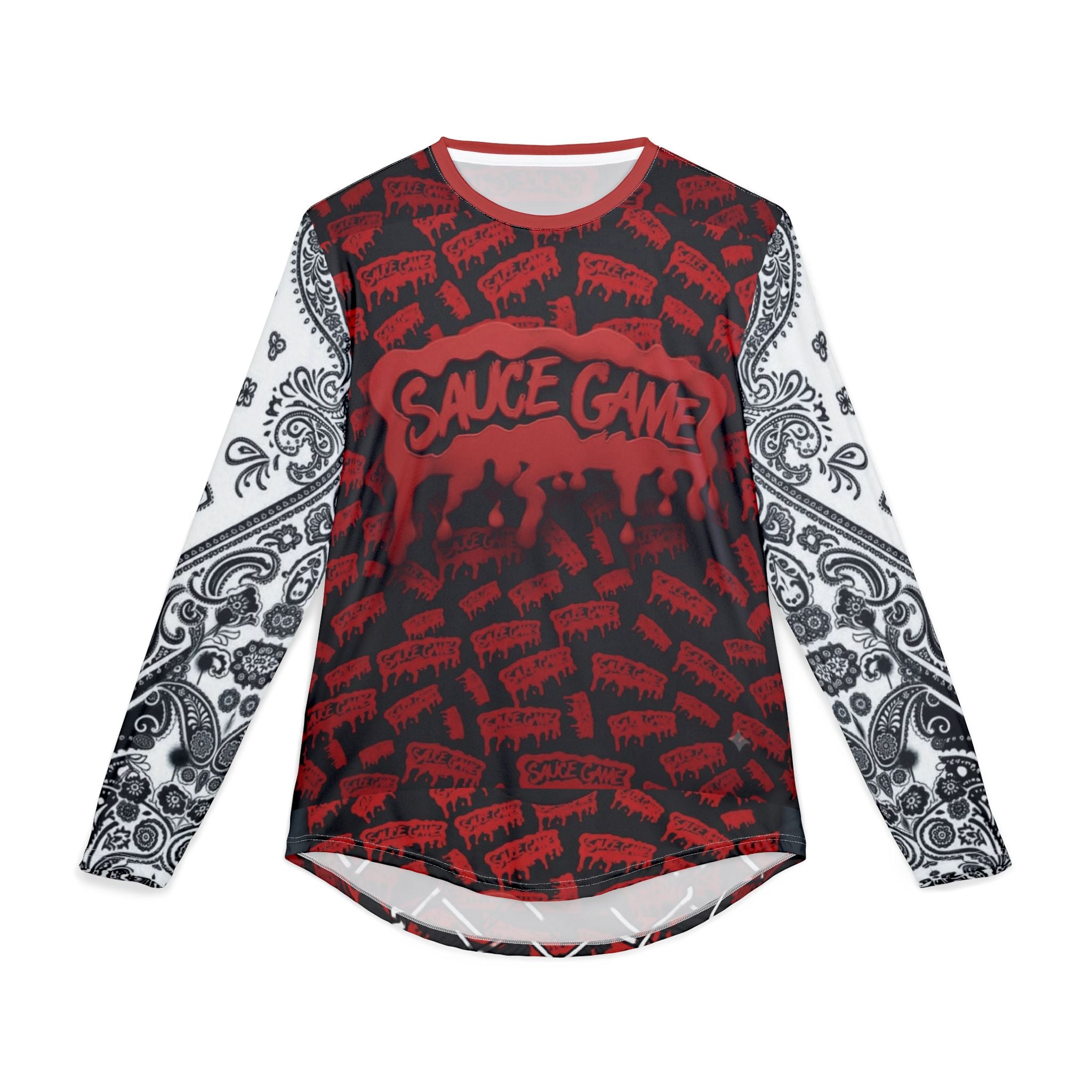 Sauce Game Bandana Sleeve Long Sleeve Shirt — Men's UV Protection Fishing & Streetwear Top