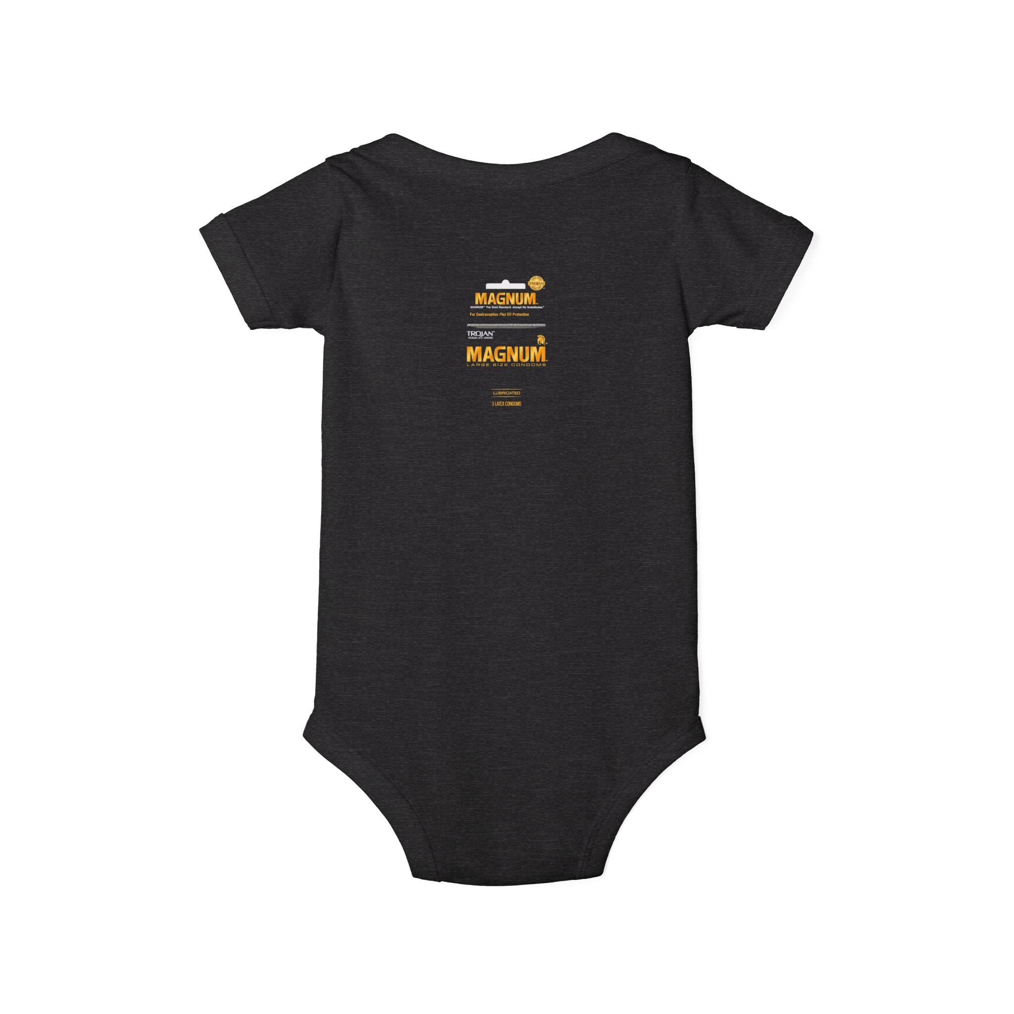 Infant One-Piece Bodysuit — 'Magnum' Crown Baby Romper (White)