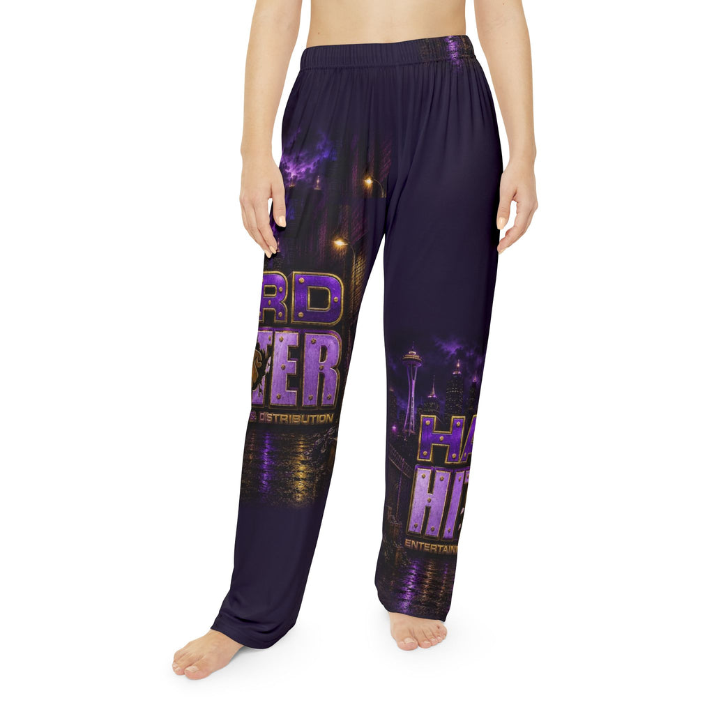 Women's Pajama Pants — Purple 'Hard Hitter' Nightscape Lounge Pants