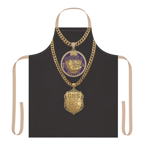 Apron — Gold Chain Medallion & GHS Shield Graphic Apron