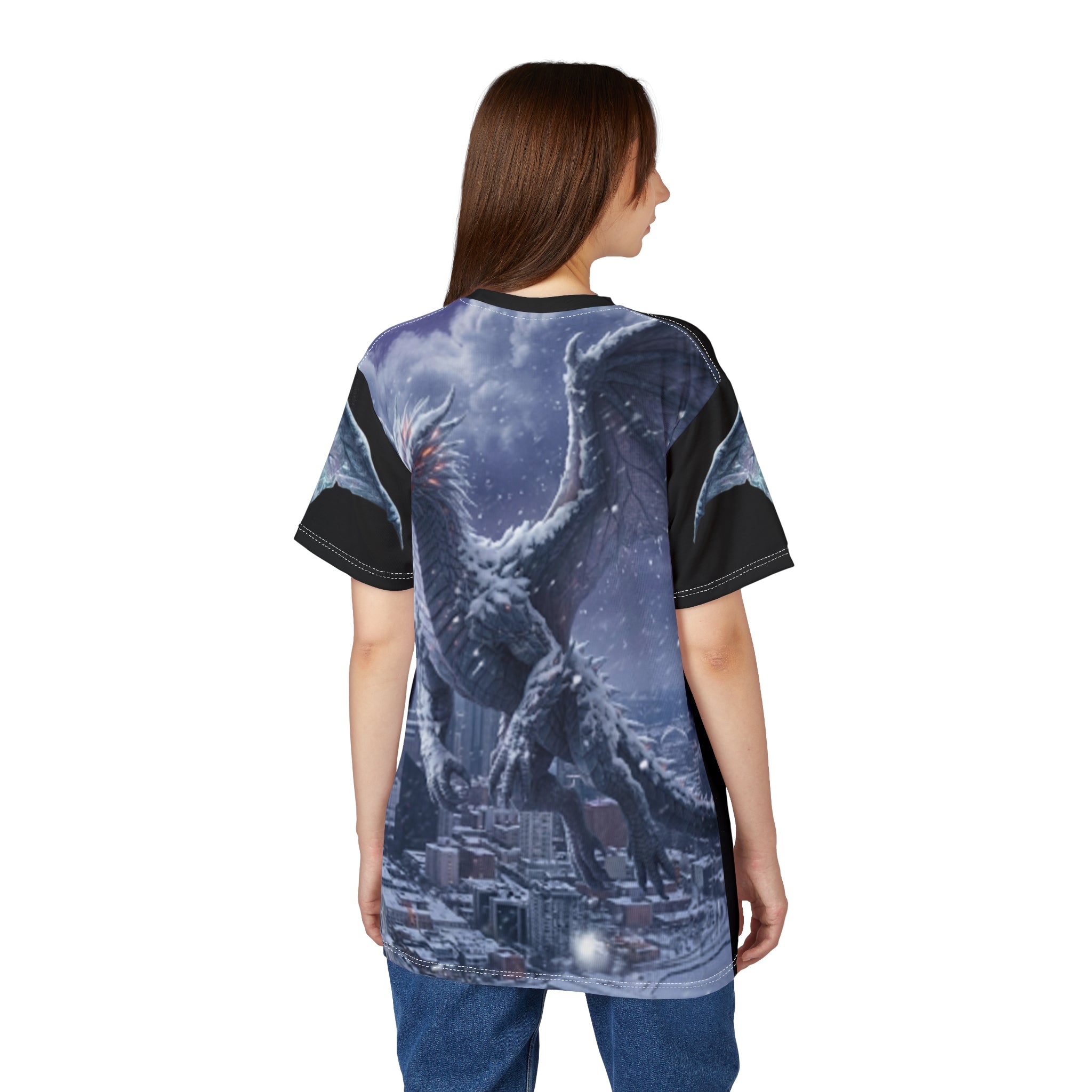 Dragon Over City All-Over Print Tee