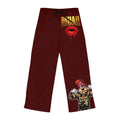 Women's Pajama Pants - Red 'Muah' Lip & Bear Chain Lounge Sleep Pants
