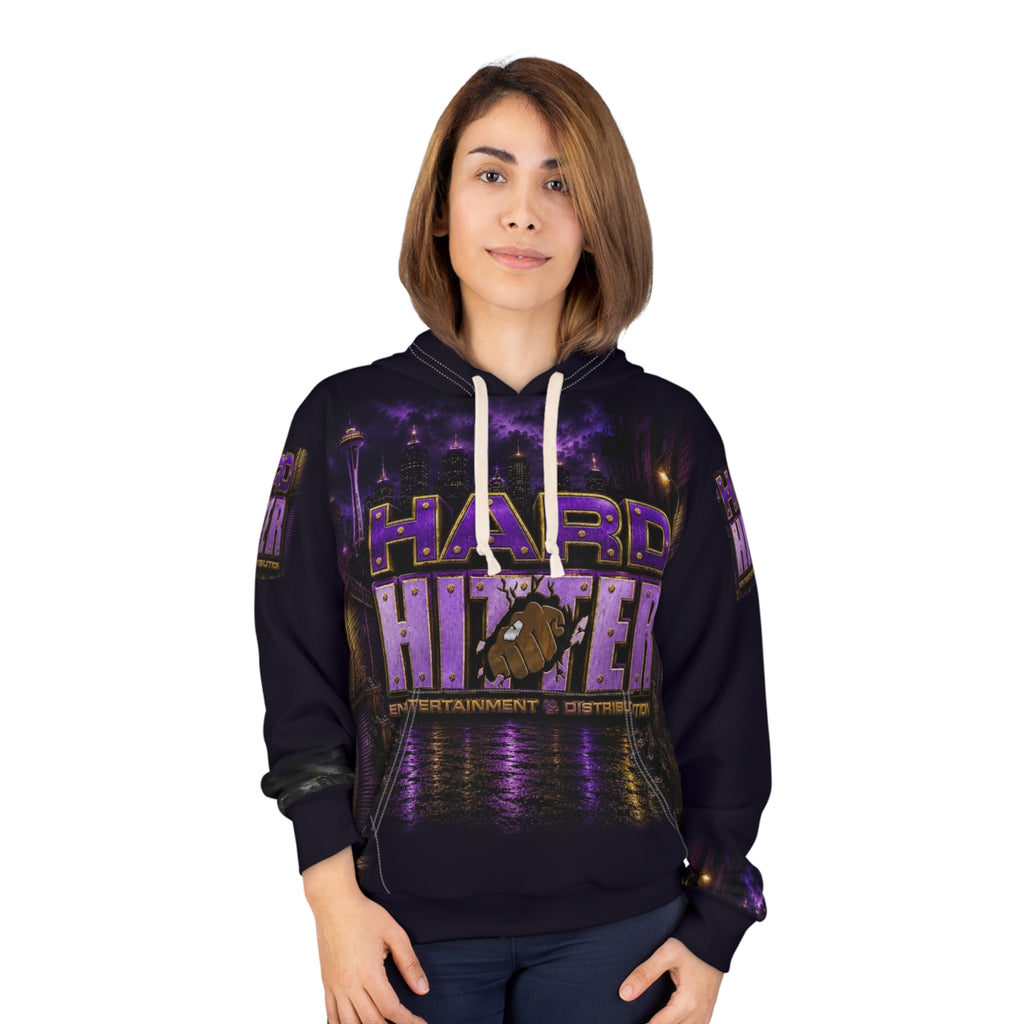Hard Hitter Hoodie - All-Over Print Urban Music Crewneck