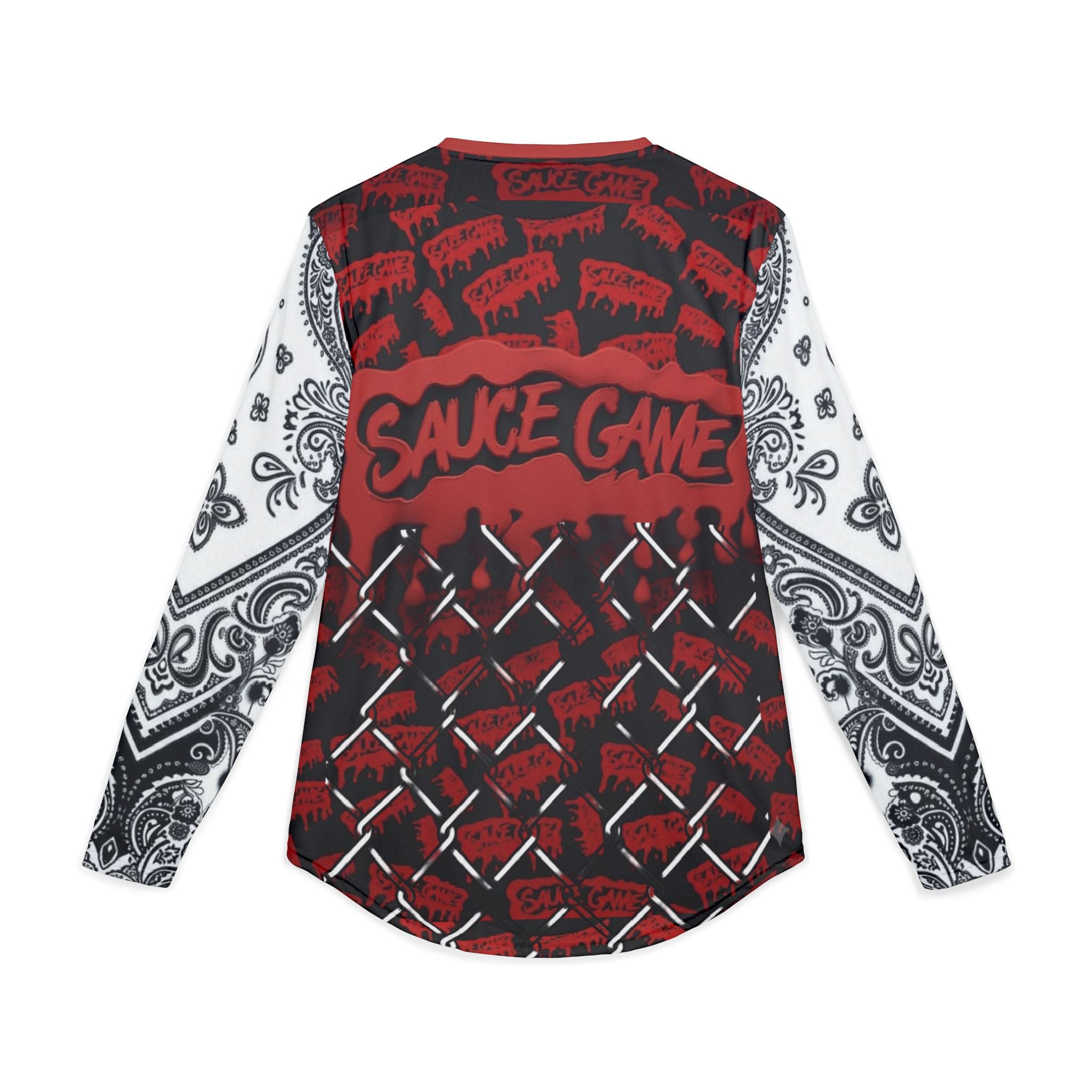 Sauce Game Bandana Sleeve Long Sleeve Shirt — Men's UV Protection Fishing & Streetwear Top
