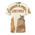 Cat Lovers Tee — "I Like Cats & Maybe 3 People" Graphic Shirt
