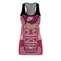 Racerback Dress — Pink Sneaker Graphic "Toot" Print