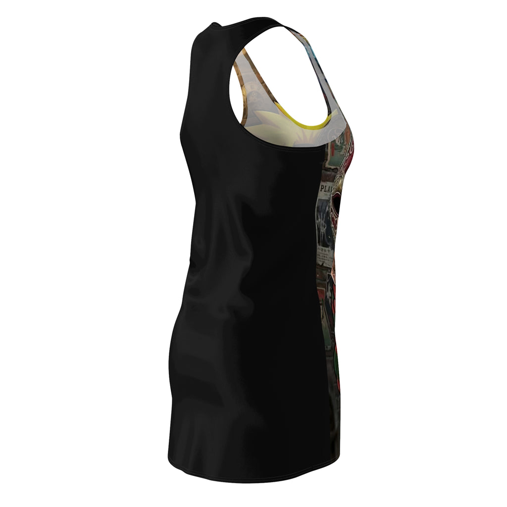 Racerback Dress — Creepy Mask Anime Girl Graphic AOP