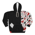 Ace of Hearts Hoodie – Red & Black Valentine's Card Art Pullover