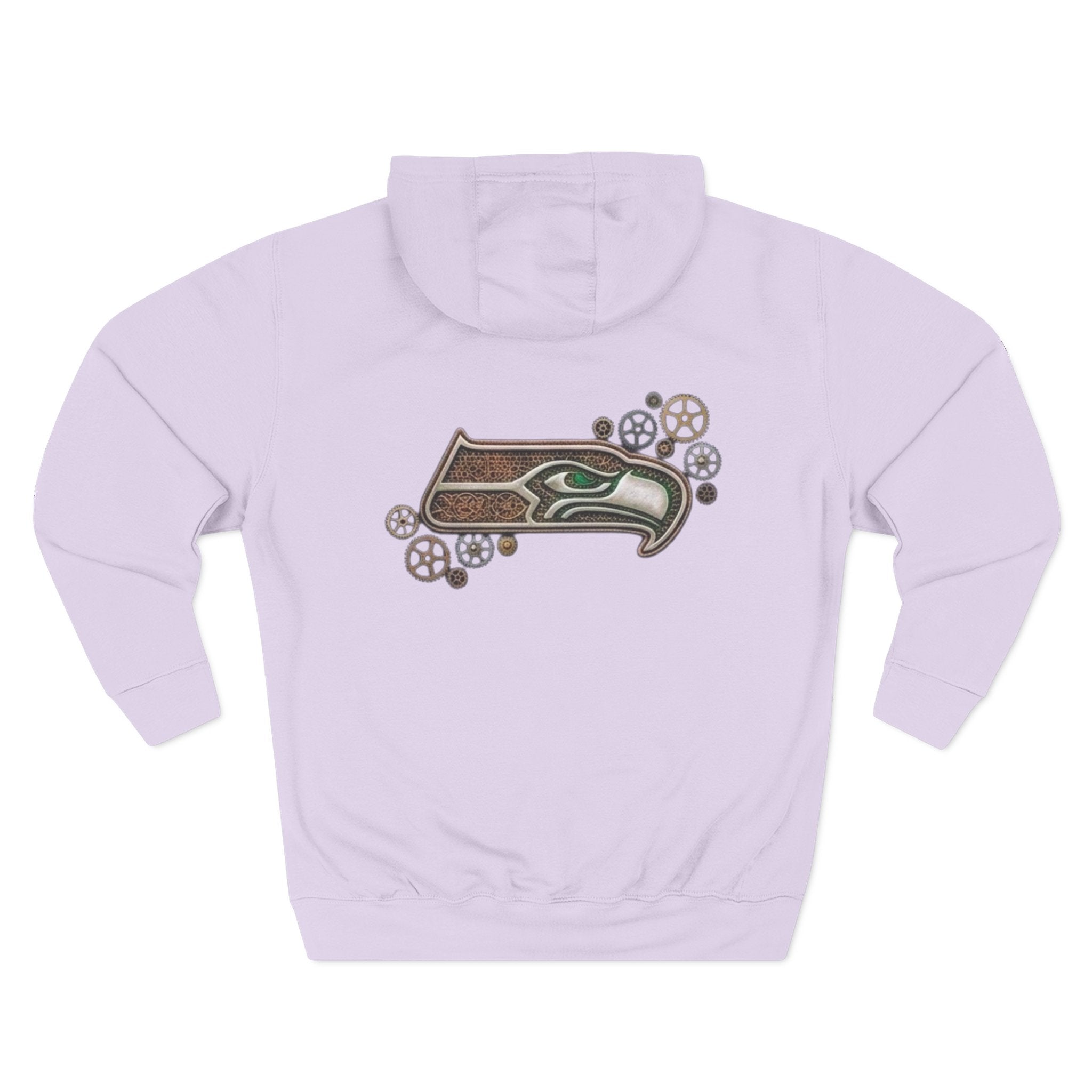 Seahawk Gear Hoodie — Vintage Seahawk Emblem with Gear Accents