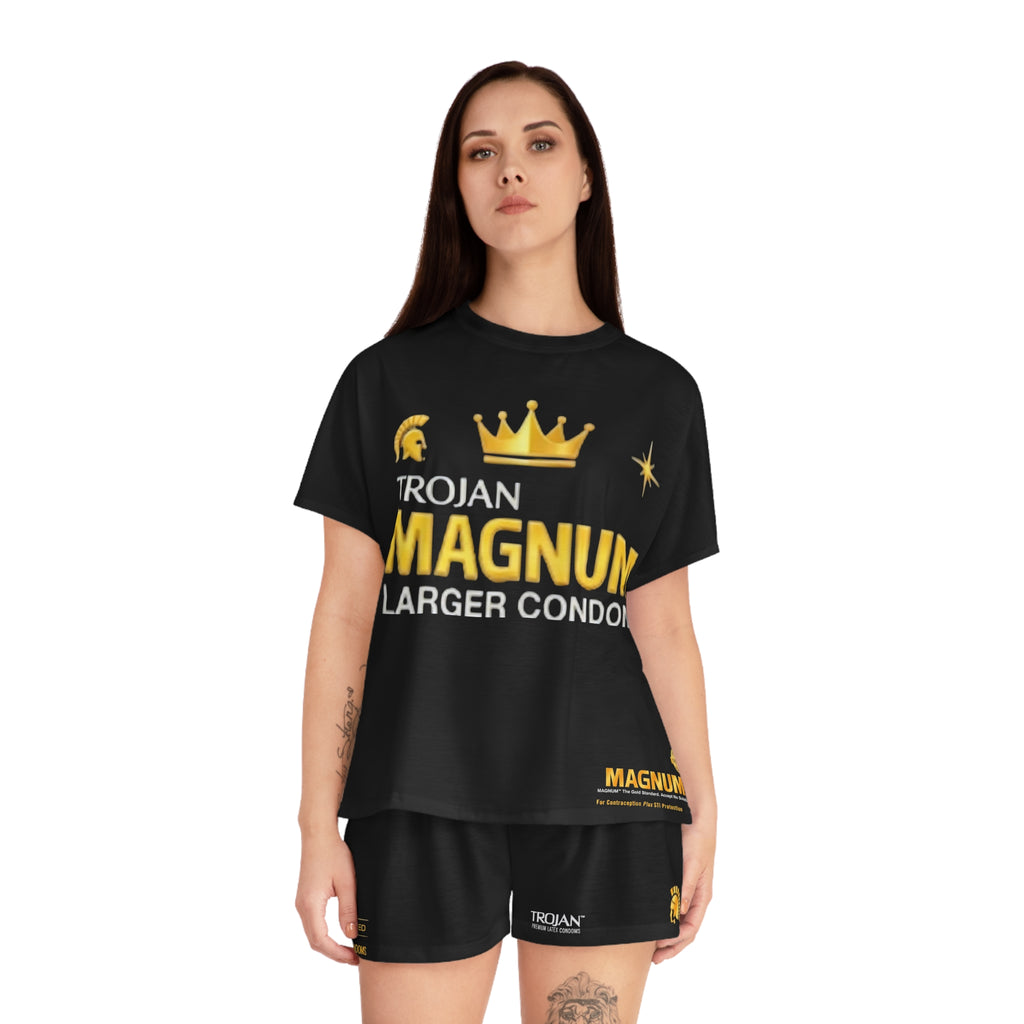 Magnum-Branded Women’s Pajama Set — Novelty Sleep Tee & Shorts