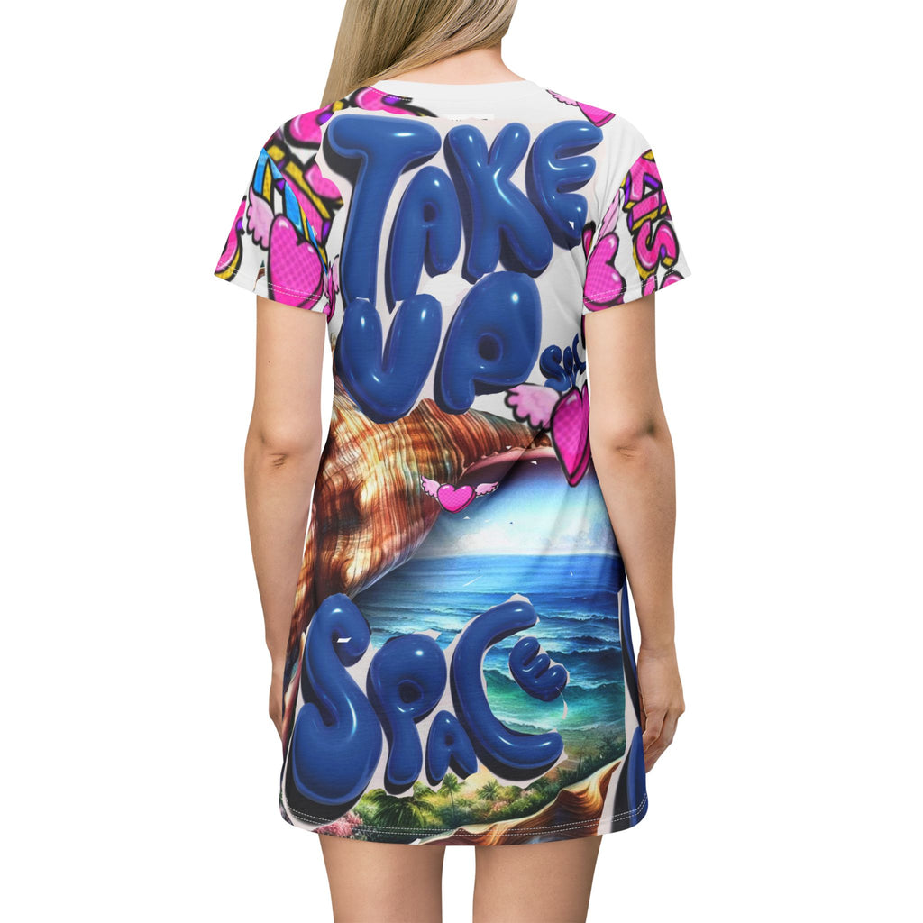 Memorial Angel T-Shirt Dress — "Rest on Peace" Personalized Tribute Print