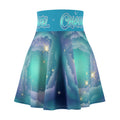 Aurora Dream Skater Skirt — Teal Northern Lights AOP