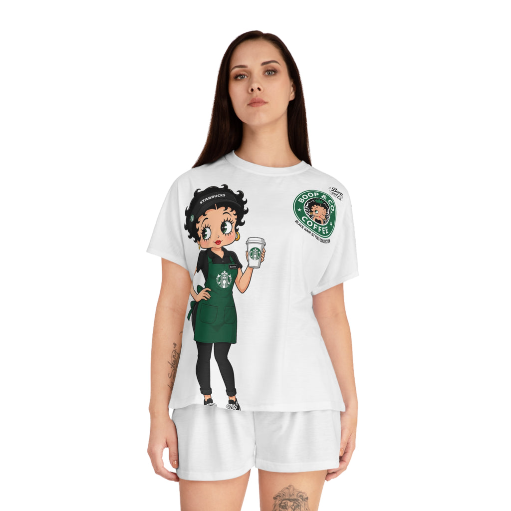 Betty Boop Barista Pajama Set — Cute Coffee Shop Sleepwear