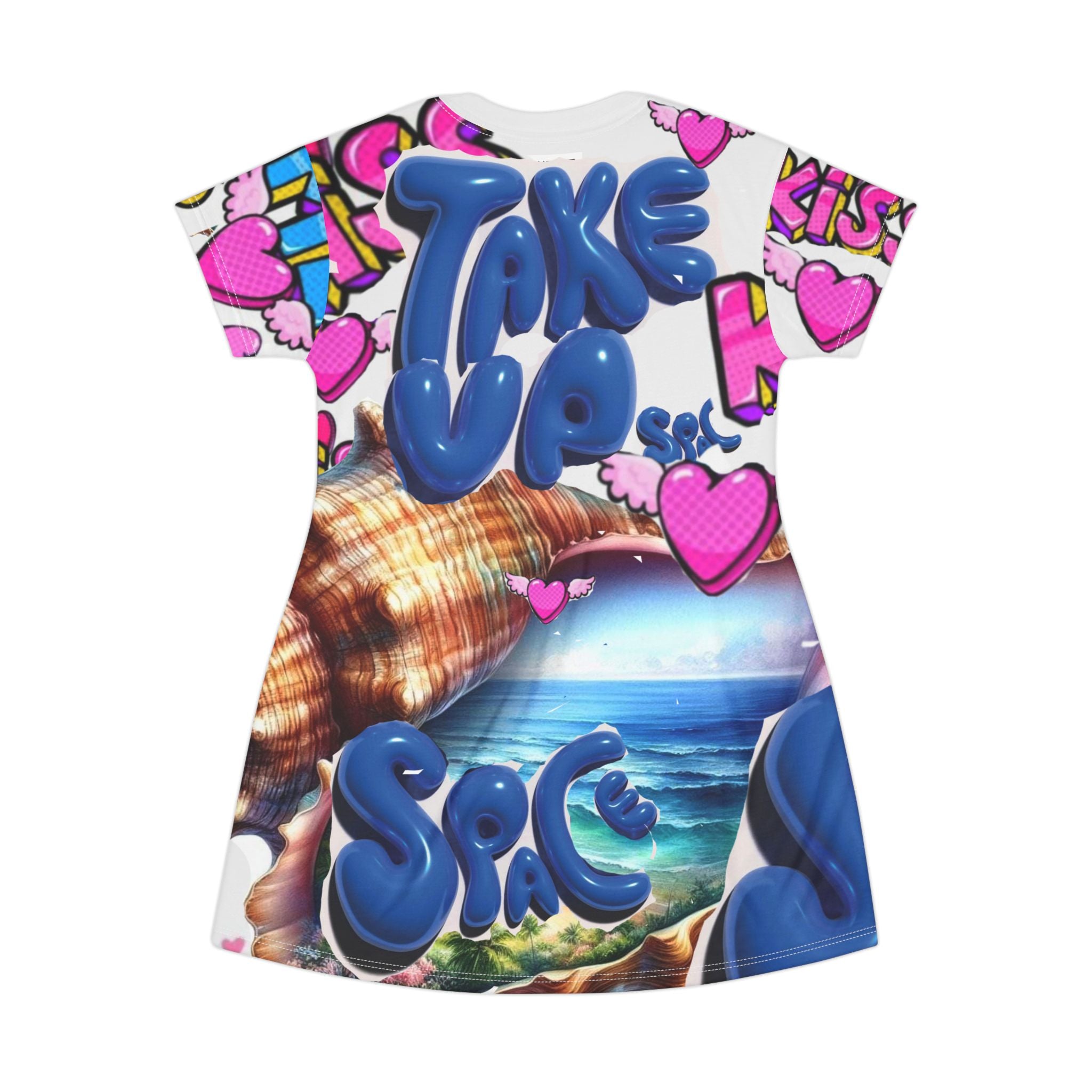 Memorial Angel T-Shirt Dress — "Rest on Peace" Personalized Tribute Print