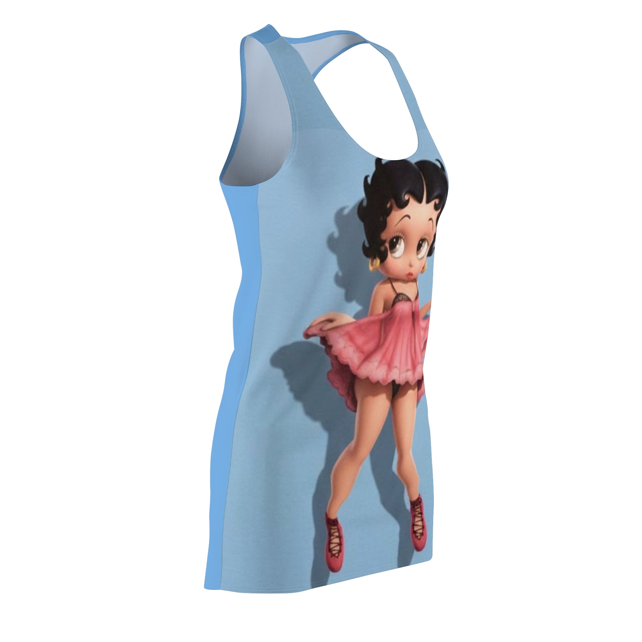 Betty Boop Blue Racerback Dress — Retro Pin-Up AOP Sundress