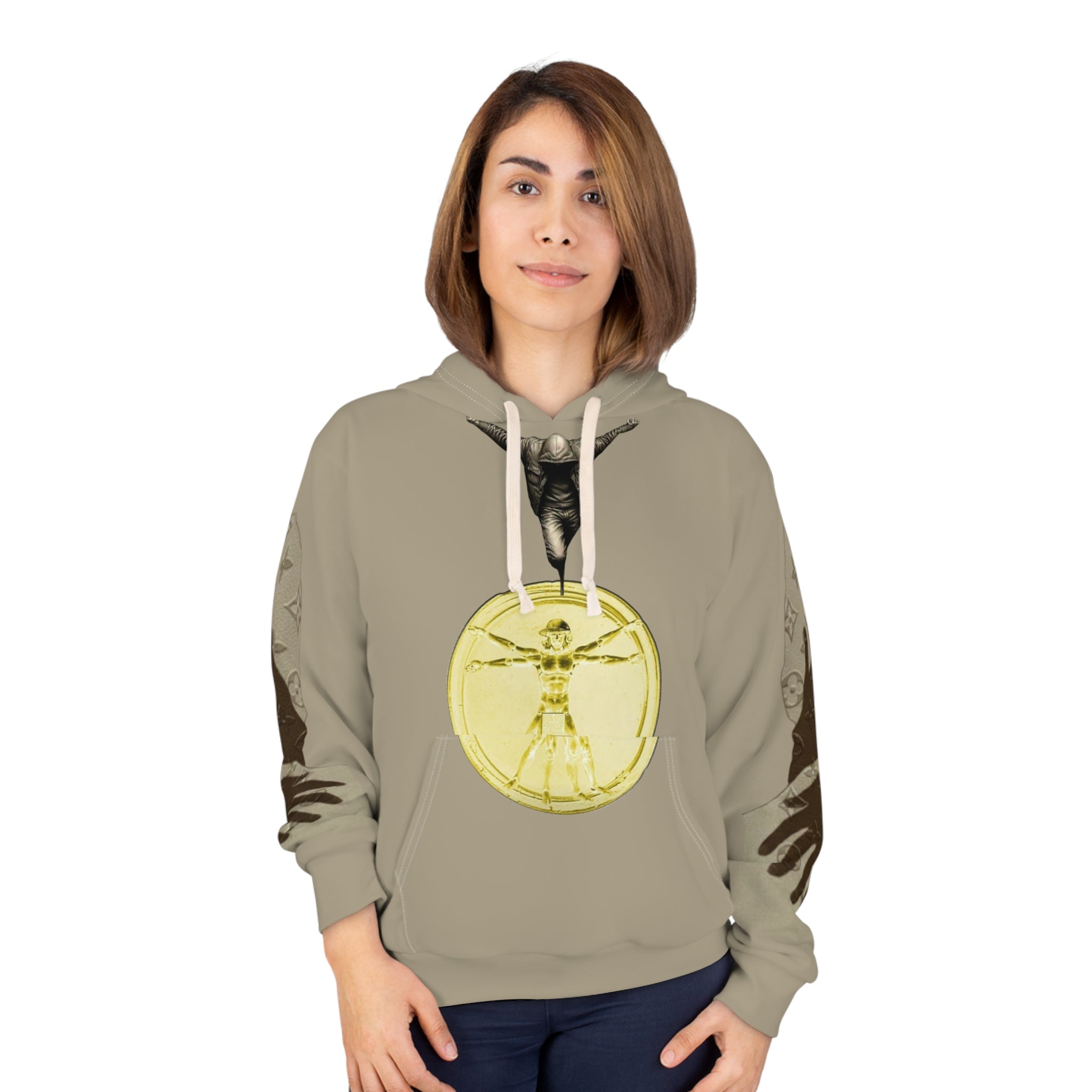Vitruvian Soldier Hoodie - Military Art Graphic Pullover