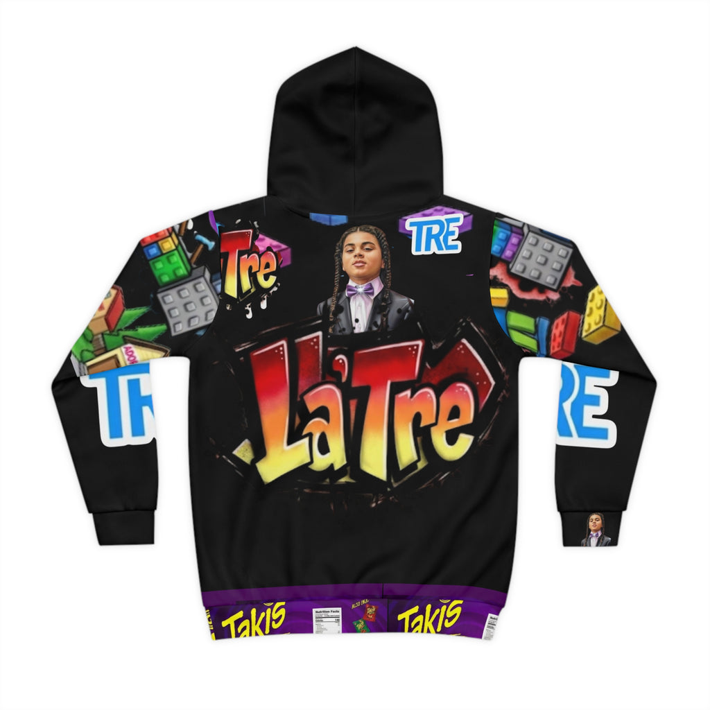 Children's Hoodie — Colorful 'LaTre' Gamer Brick Design Kids' All-Over Print Hoodie