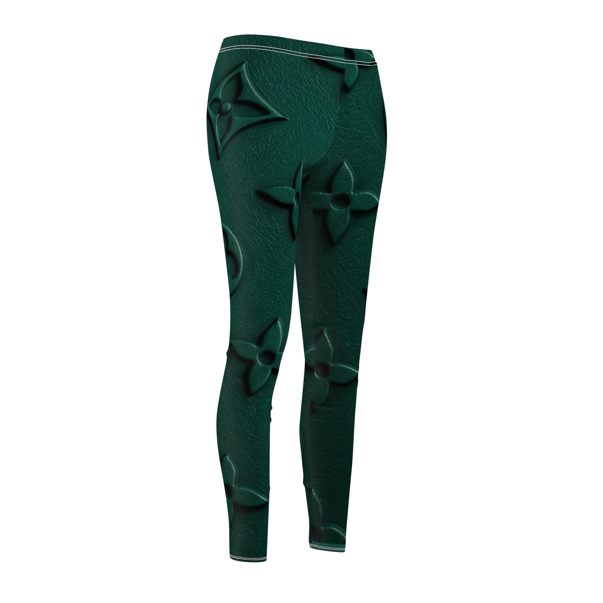 Emerald Monogram Embossed Leggings
