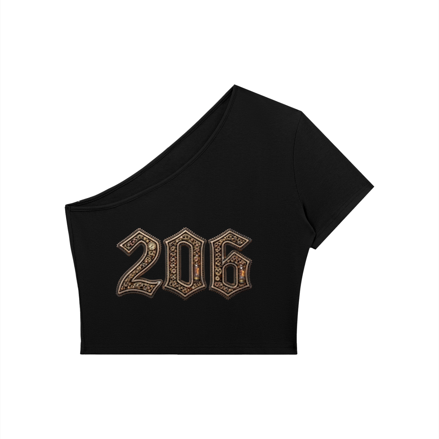 Women's One-Shoulder Crop T-Shirt