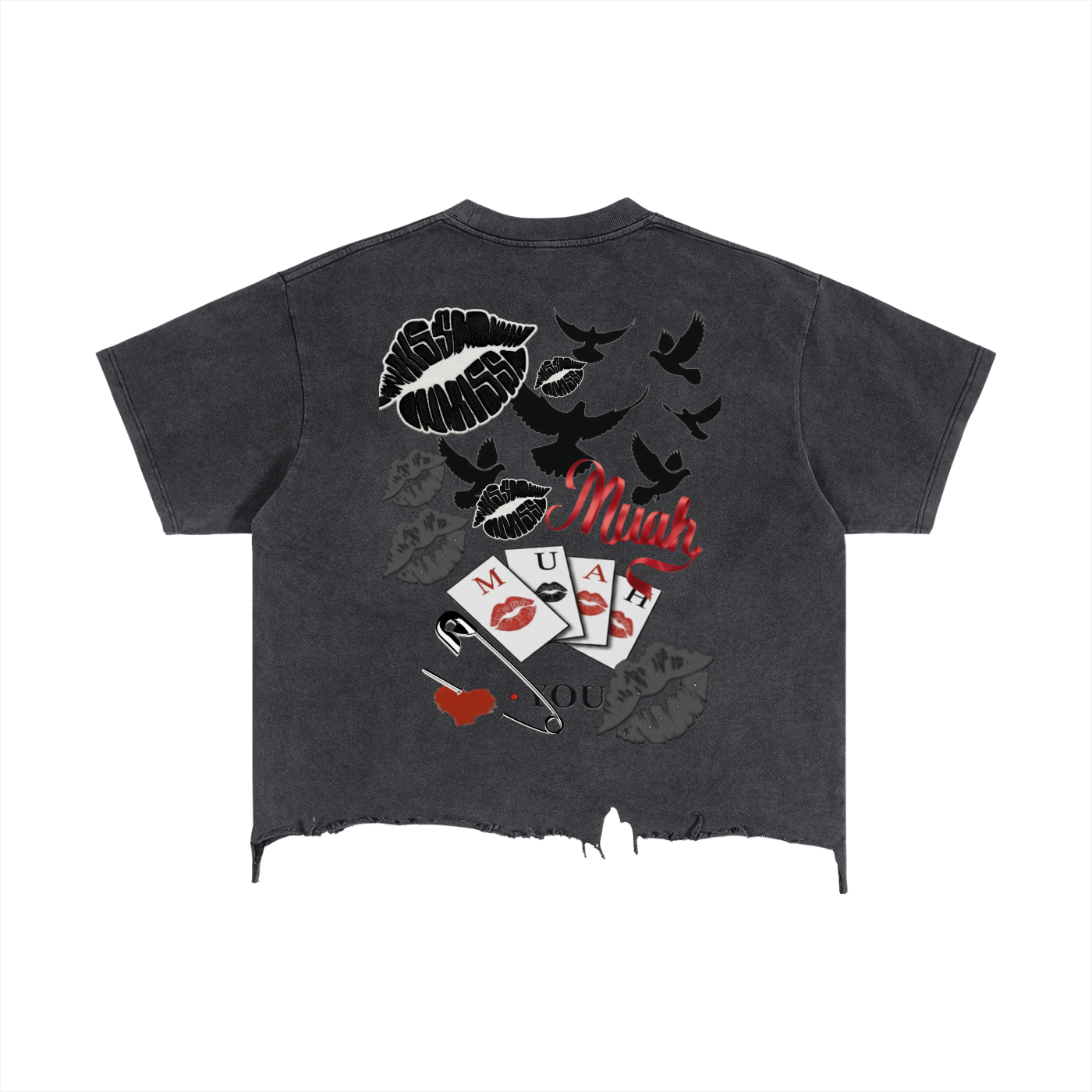 Vintage Wash Boxy Distressed Hem T-Shirt
