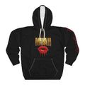 Muah Drip Lips Hoodie — 'Muah' Gold Lettering & Dripping Red Lips Pullover