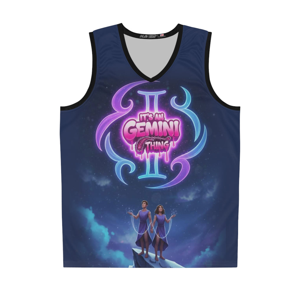 Gemini Zodiac Basketball Jersey — "It's a Gemini Thing" Astrological Tank Top