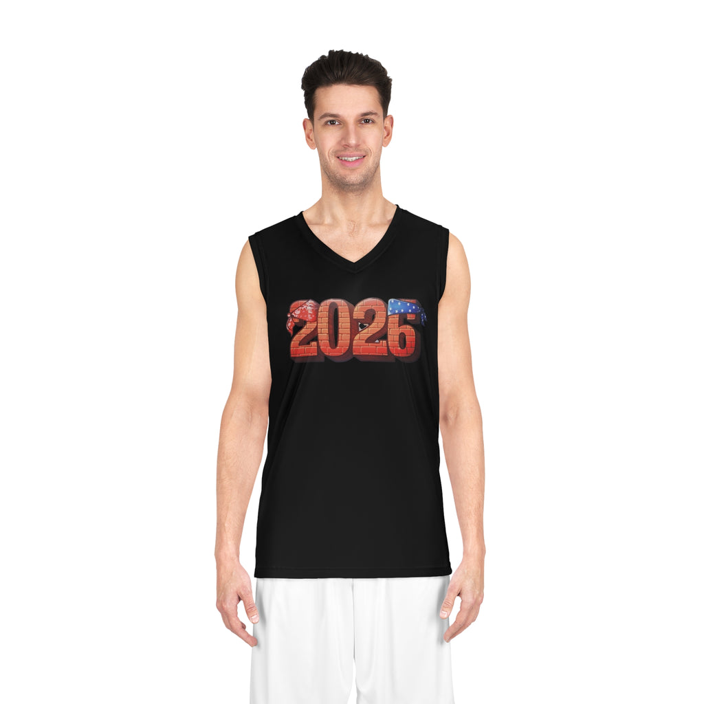 2026 Basketball Jersey — Patriotic Red, White & Blue Graphic