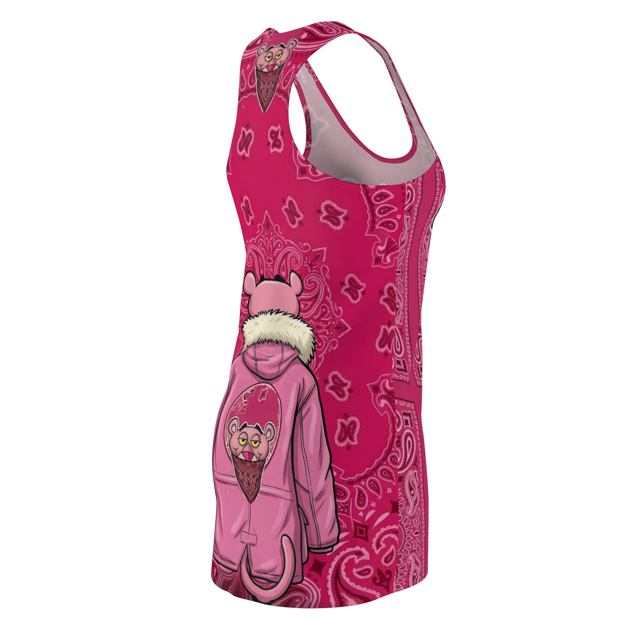 Pink Panther Bandana Racerback Dress — Streetwear AOP Print