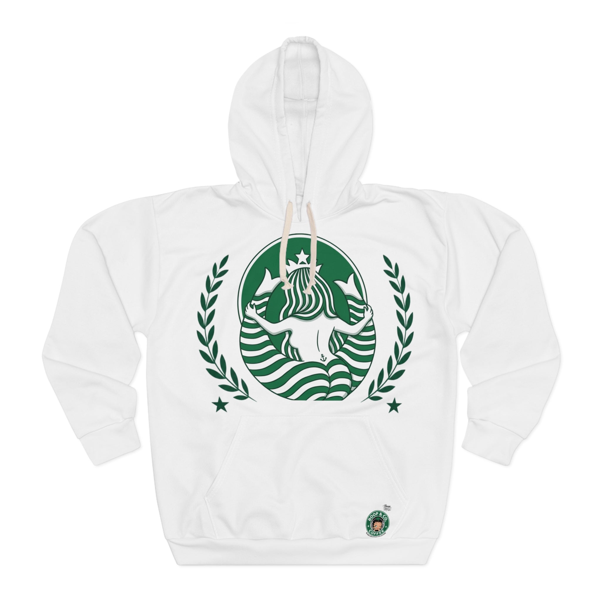 Mermaid Emblem Hoodie — Green Siren Logo Pullover