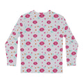 Muah Kiss Pattern Long Sleeve Shirt | All-Over Print Lips Design