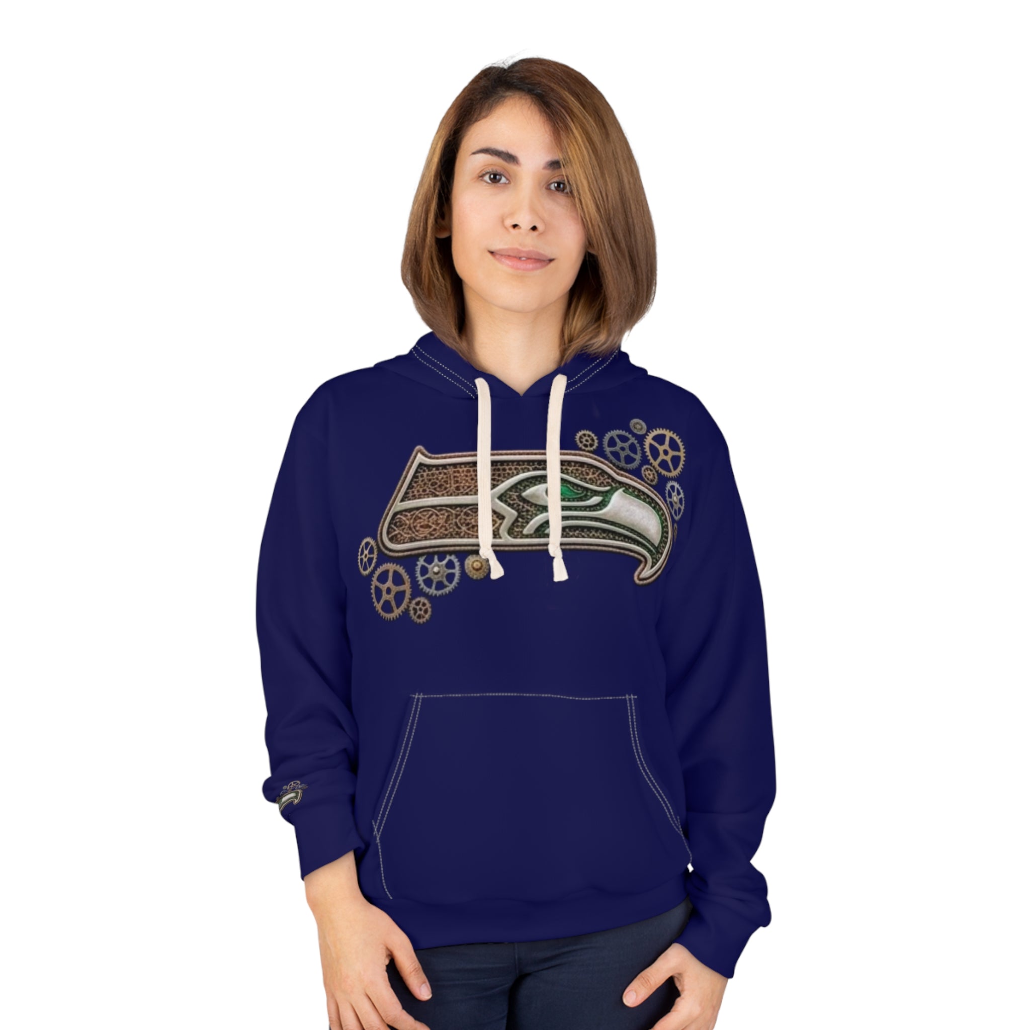 Seahawks Steampunk Logo Hoodie - All-Over Print Pullover
