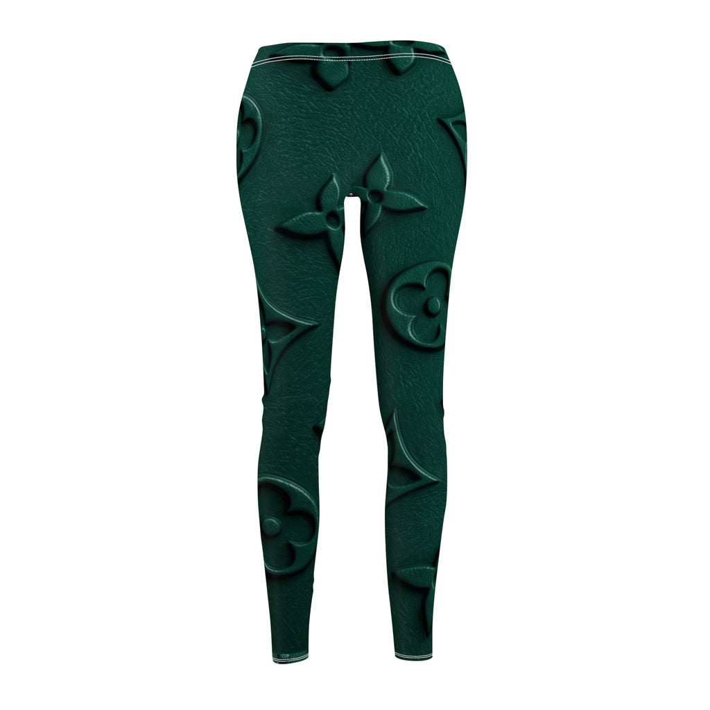 Emerald Monogram Embossed Leggings