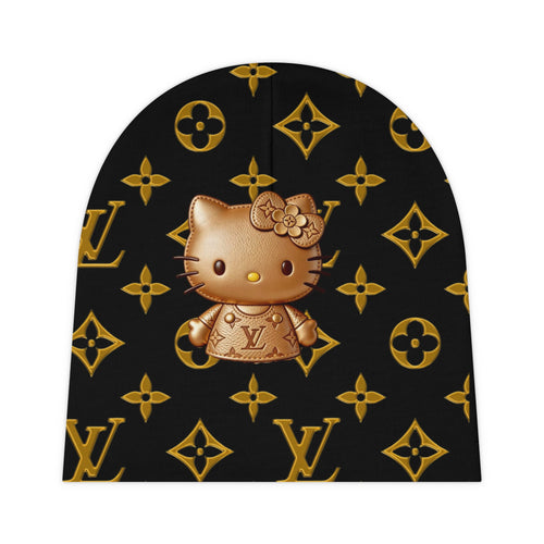Baby Beanie — Gold Hello Kitty Luxury Monogram