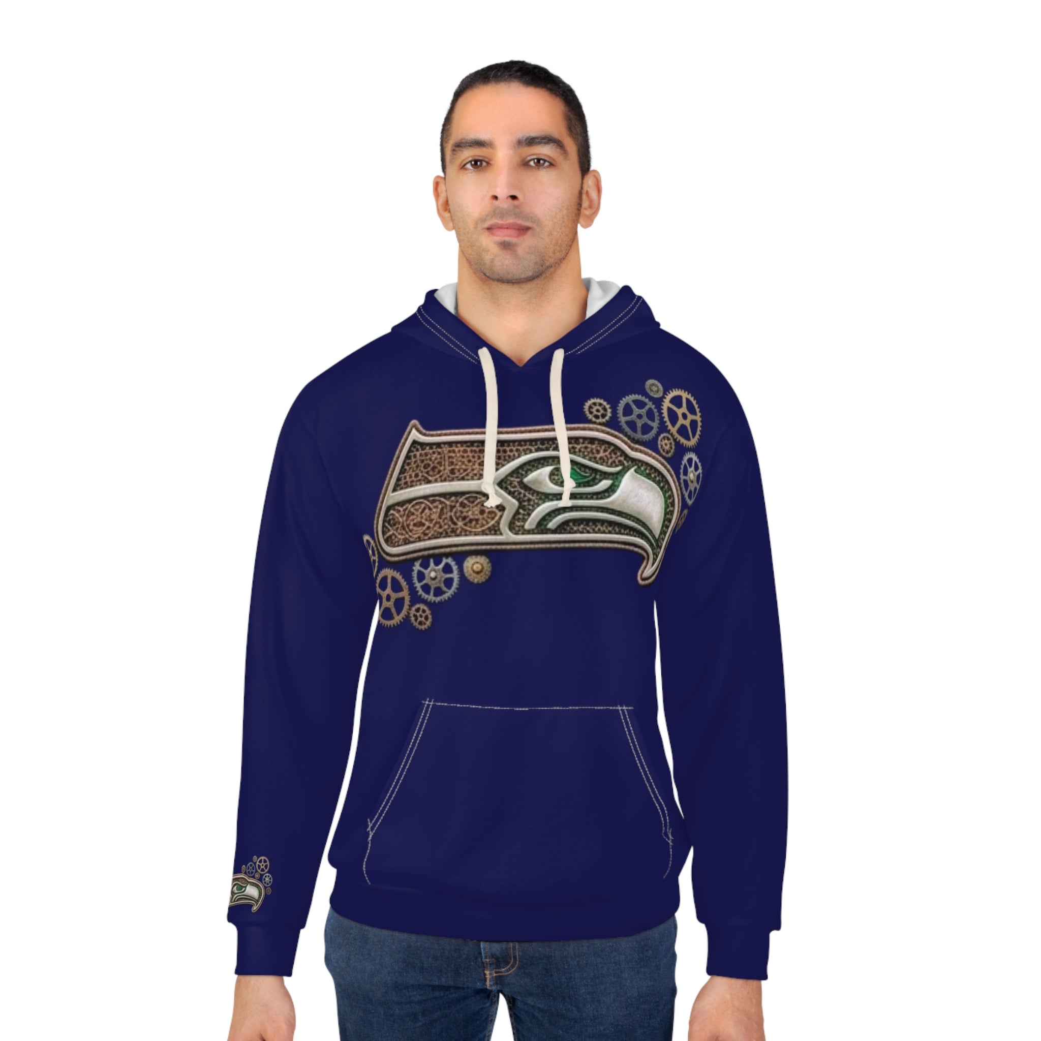 Seahawks Steampunk Logo Hoodie - All-Over Print Pullover