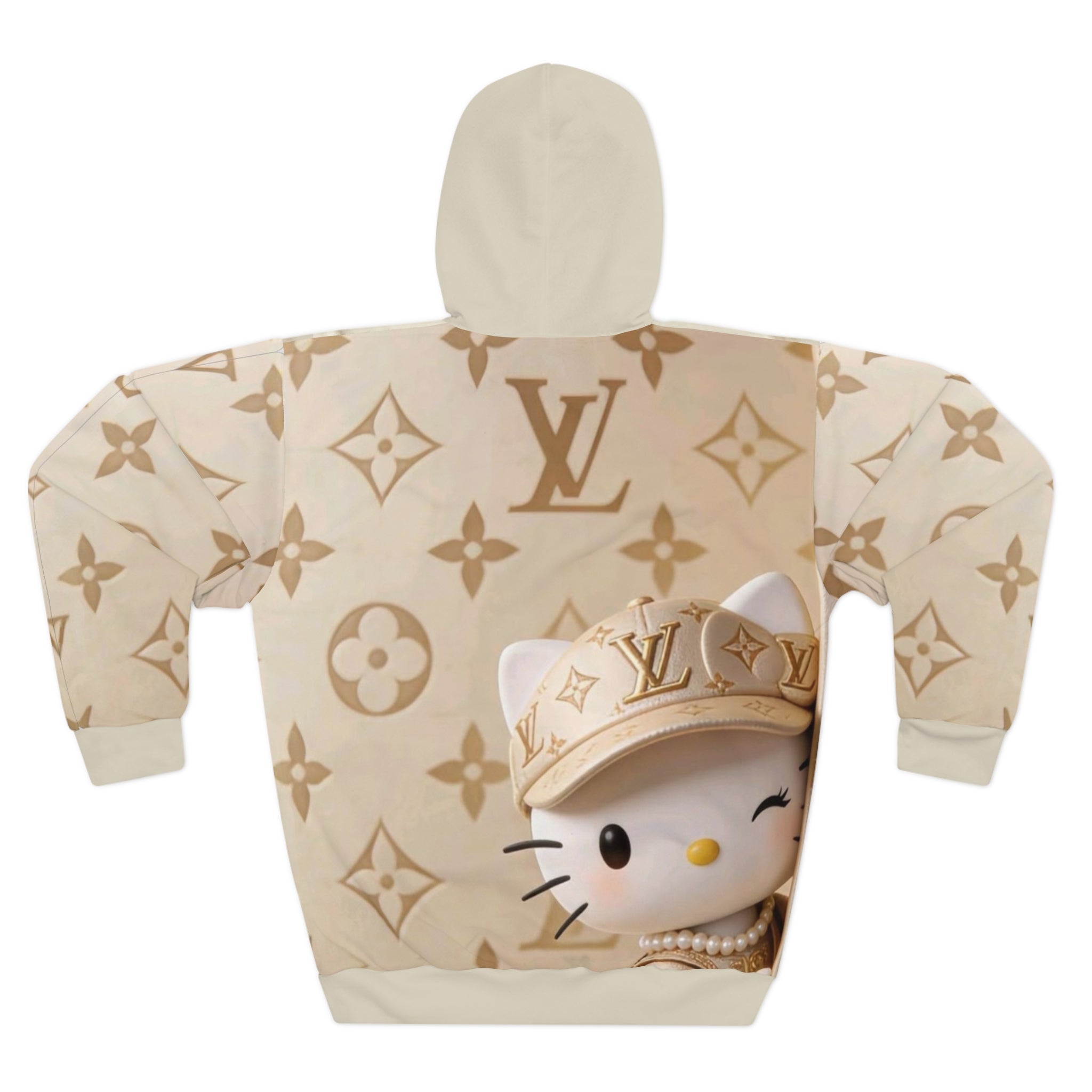 Hello Kitty Luxury Monogram Hoodie — "Hello Kitty x LV" Gilded Age Pullover