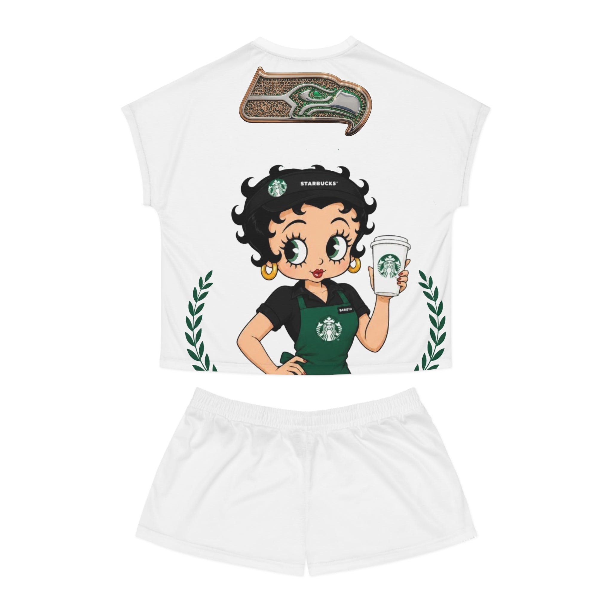 Betty Boop Barista Pajama Set — Cute Coffee Shop Sleepwear