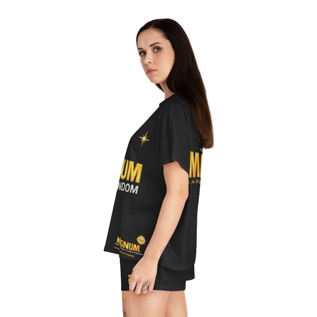 Magnum-Branded Women’s Pajama Set — Novelty Sleep Tee & Shorts