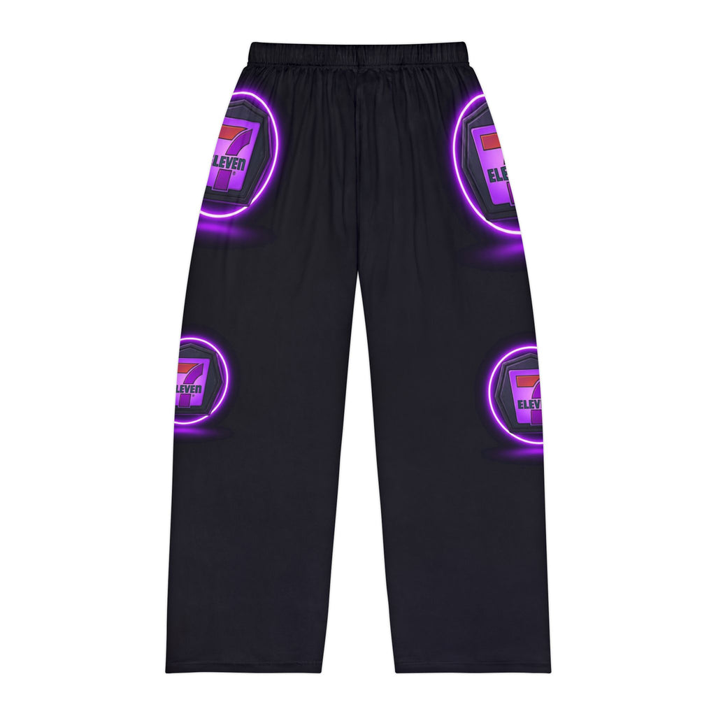 Neon Retro Pajama Pants — 7-Eleven Logo All-Over Print Lounge Pants