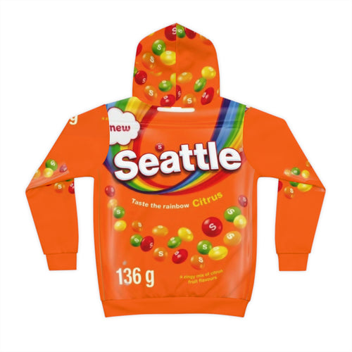 Children's Hoodie – "Seattle" Citrus Candy All-Over Print Kids' Hoodie