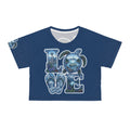 Seattle LOVE Turtle Crop Tee — Pacific Northwest Scenic Graphic Top