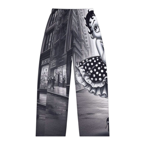 Betty Boop Retro Cityscape Pajama Pants — Women's Cozy All-Over Print Sleepwear