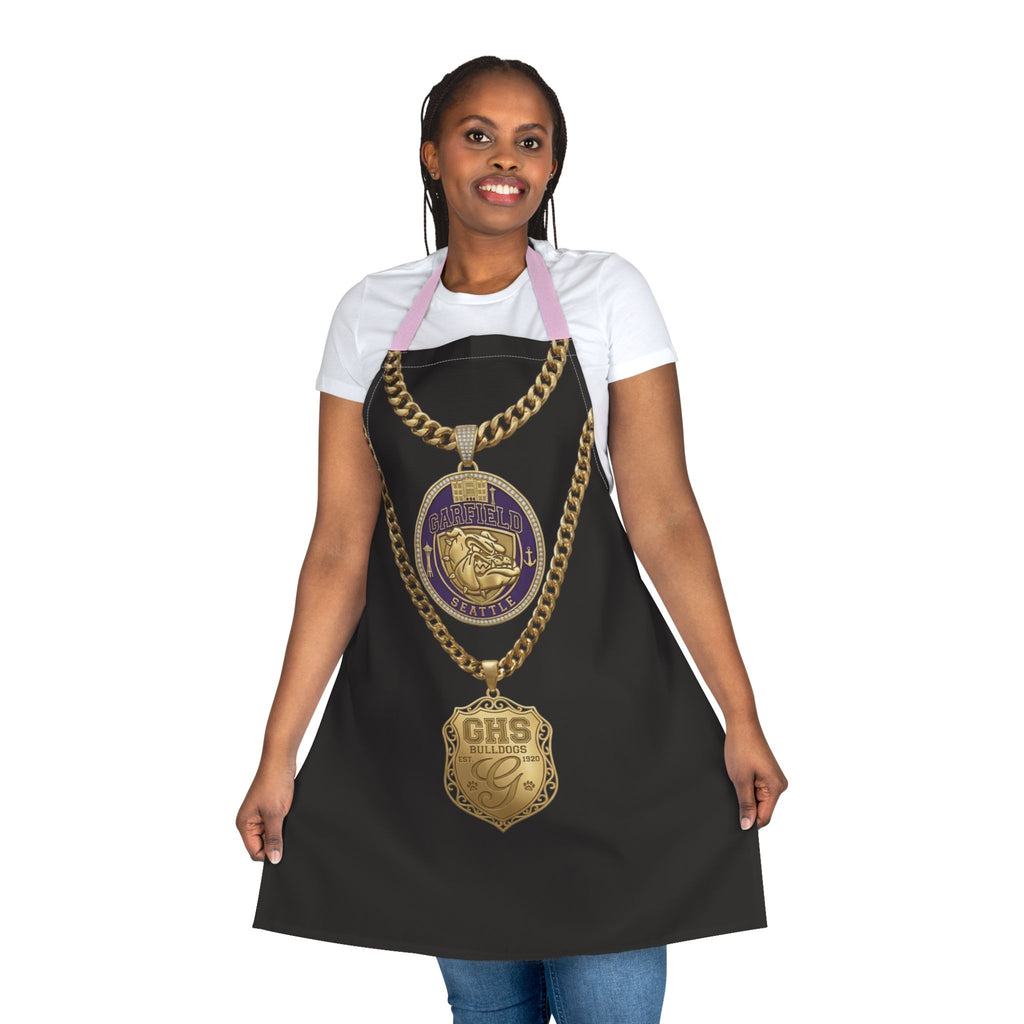 Apron — Gold Chain Medallion & GHS Shield Graphic Apron