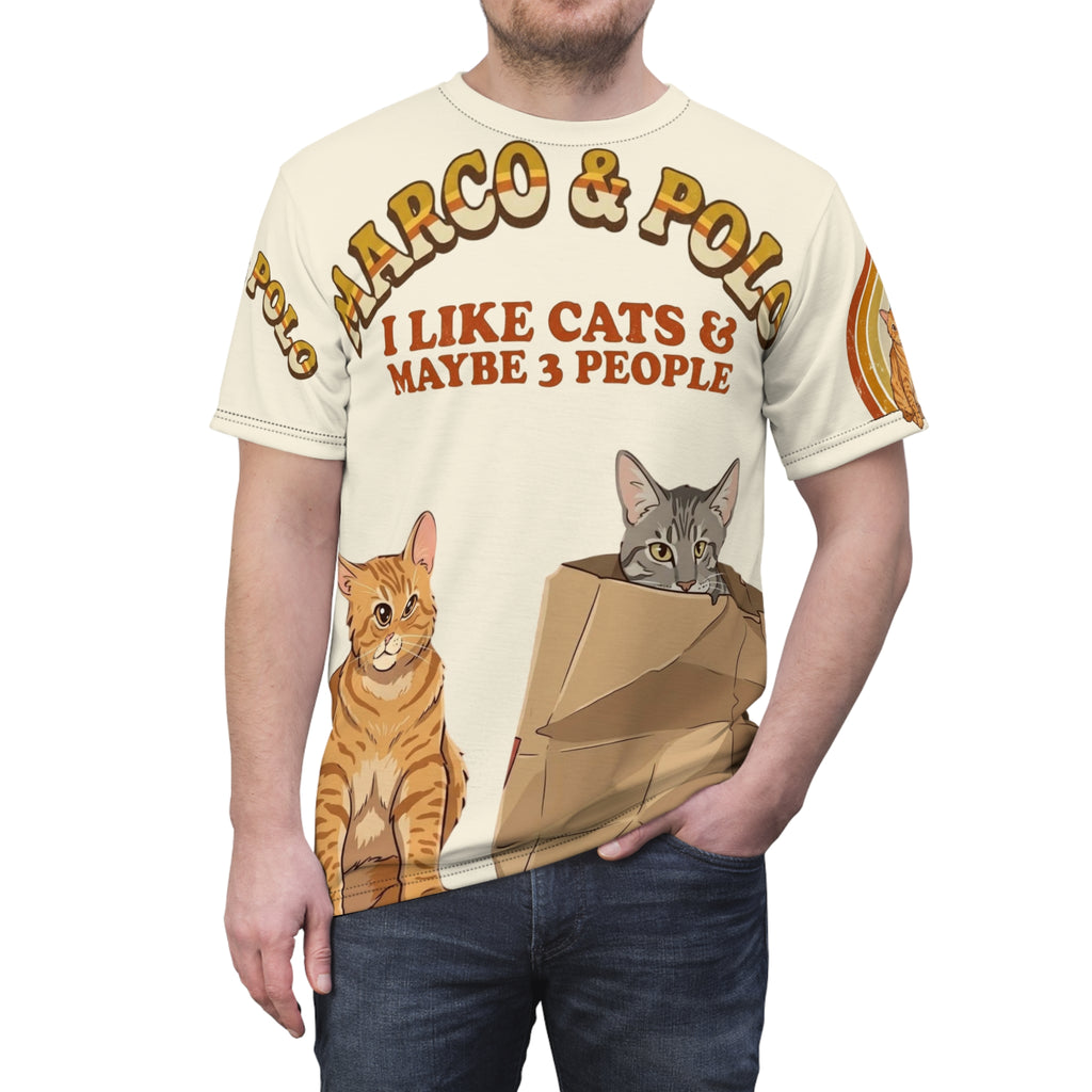 Cat Lovers Tee — "I Like Cats & Maybe 3 People" Graphic Shirt
