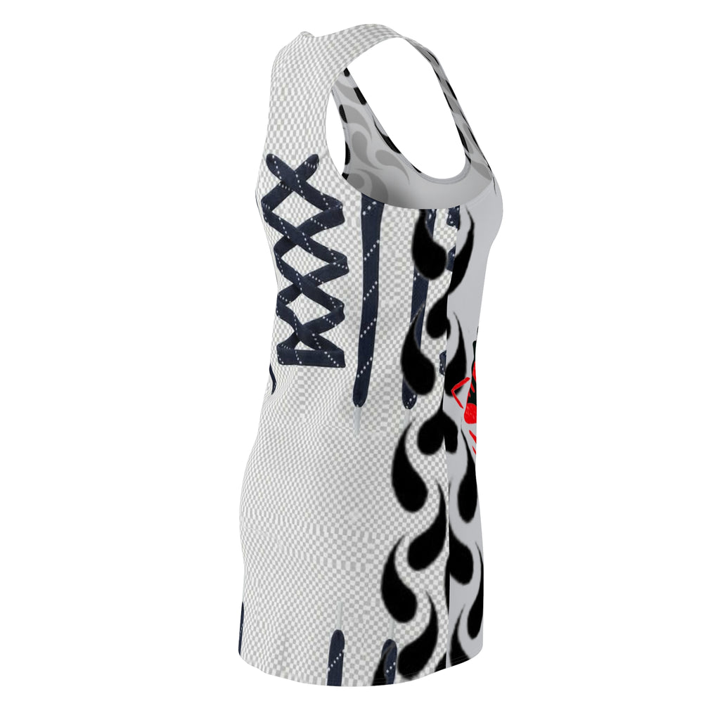 Racerback Dress — "Stolen" Silhouette Afro Profile Graphic