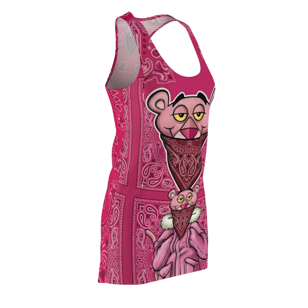 Pink Panther Bandana Racerback Dress — Streetwear AOP Print