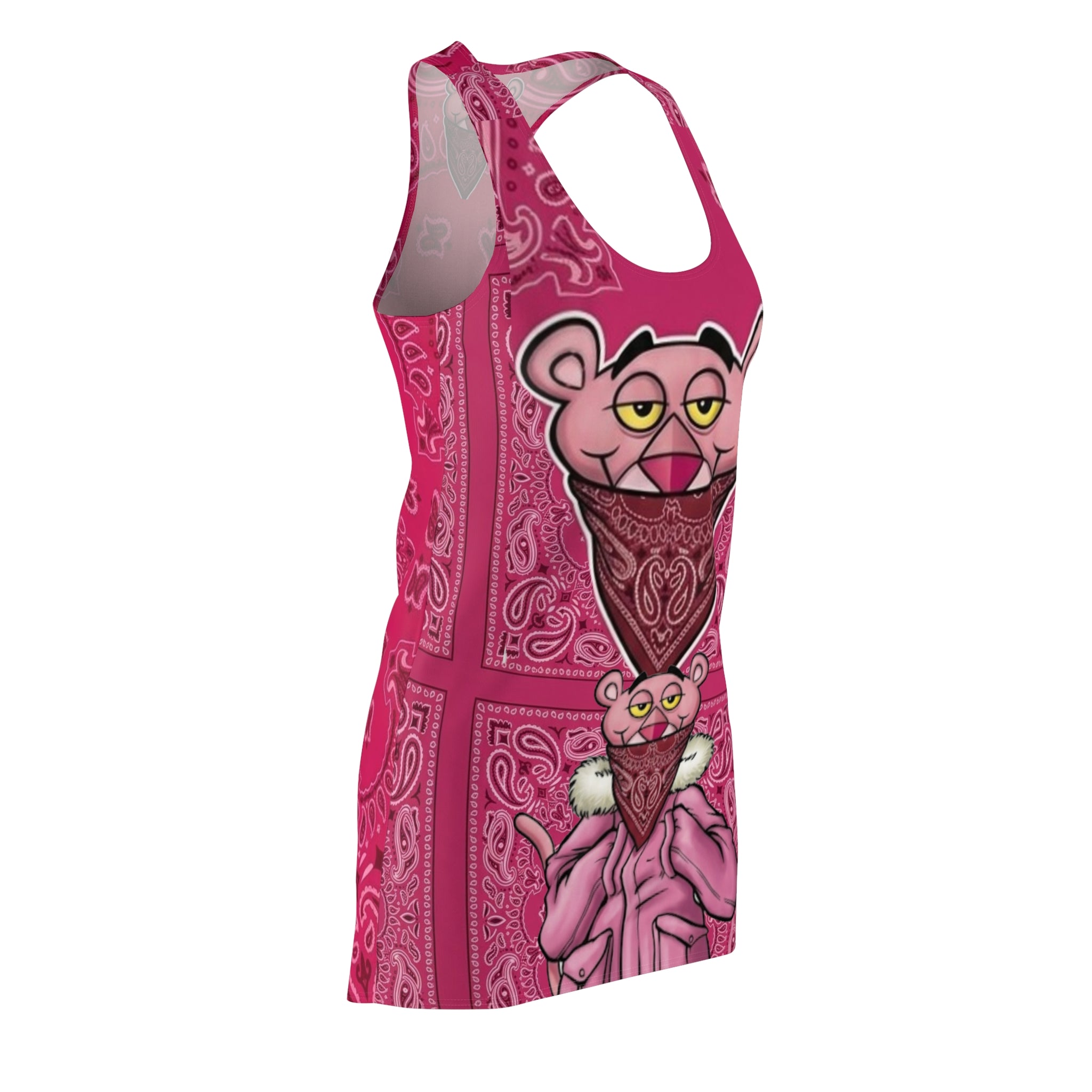 Pink Panther Bandana Racerback Dress — Streetwear AOP Print