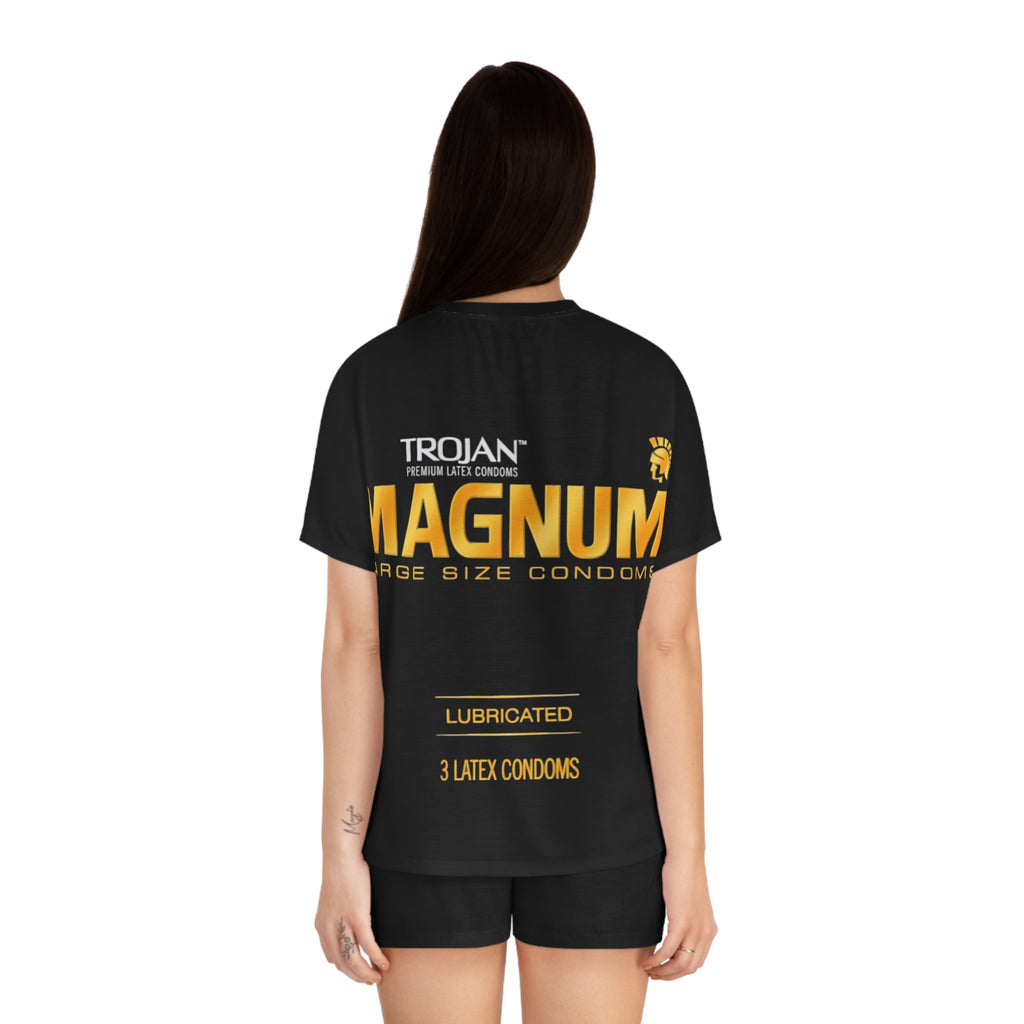Magnum-Branded Women’s Pajama Set — Novelty Sleep Tee & Shorts