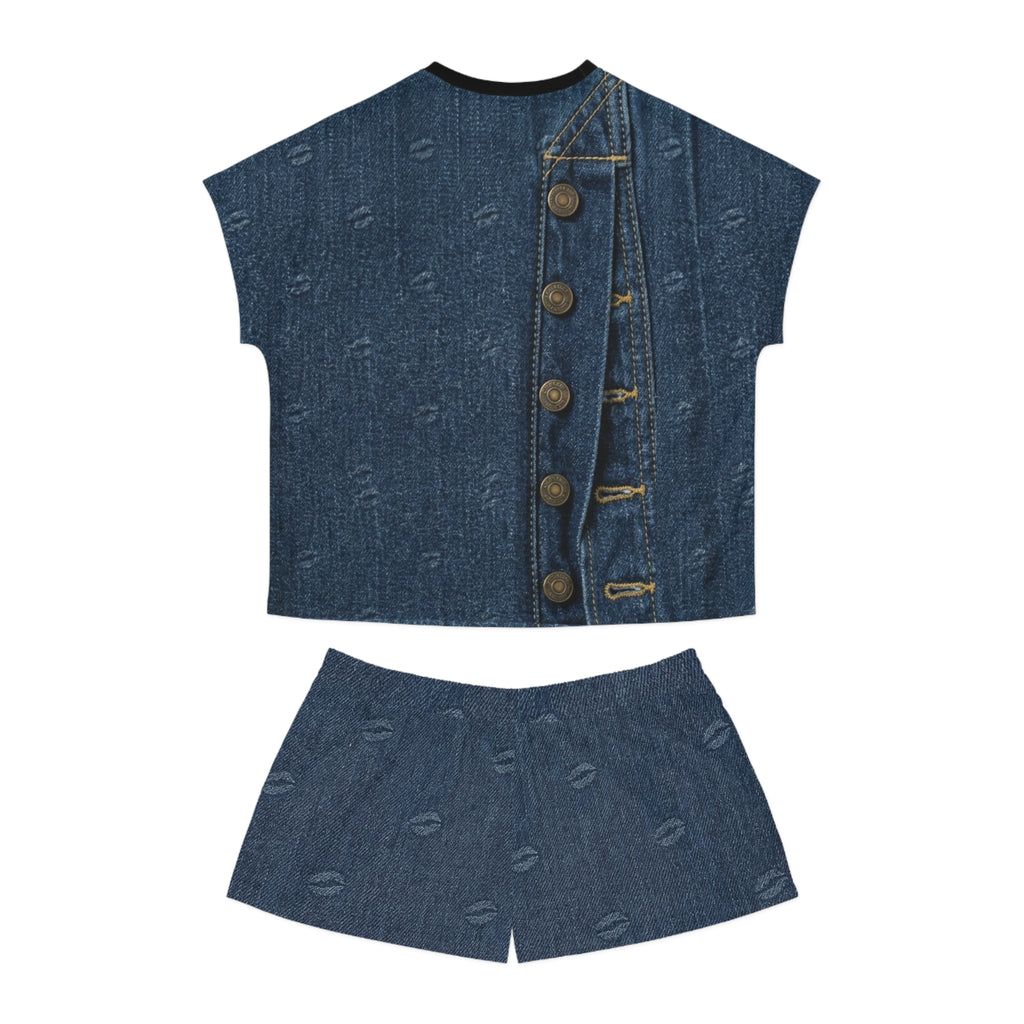 Betty Boop Seattle Hustle Denim-Print Women’s Short Pajama Set
